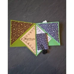 Handgefertigte Glückwunschkarte – Einzigartige Aufstellkarte mit Umschlag & Gutscheinumschlag