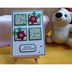 handgefertigte Grußkarte zum Advent