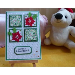 handgefertigte Grußkarte zum Advent