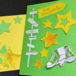 Handgefertigte Grußkarte zur Jugendweihe