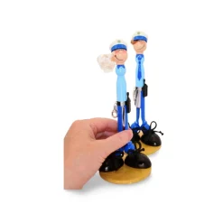 Handgefertigte Holzfigur Polizist – Originelles Geldgeschenk und Dankeschön personalisierbar