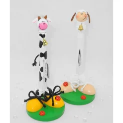 Handgefertigte Holzfiguren Kuh und Schaf – Kreative Geschenkidee und Geldgeschenk