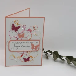 Handgefertigte Jugendweihekarte - Geldgeschenk zur Jugendweihe