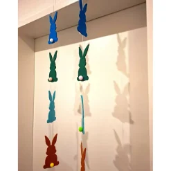 Handgefertigte Oster Hasen aus Filz /Girlande aus Filz/ Bunte Deko Oster