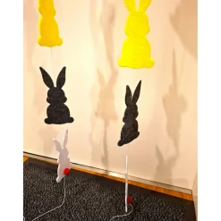 Handgefertigte Oster Hasen aus Filz /Girlande aus Filz/ Bunte Deko Oster