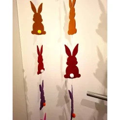 Handgefertigte Oster Hasen aus Filz /Girlande aus Filz/ Bunte Deko Oster