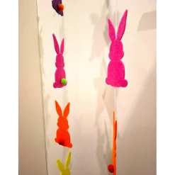 Handgefertigte Oster Hasen aus Filz /Girlande aus Filz/ Bunte Deko Oster