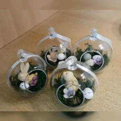 Handgefertigte Osterkugel ca. 8cm, handgemachter Osterschmuck, Deko-Osterkugel, Osterdeko aufhängen, Deko Osterstrauch