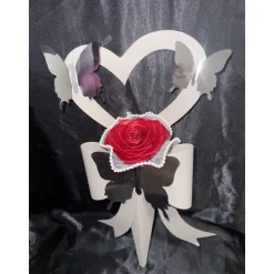 Handgefertigte Satinrose – Einzelstück