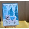 Handgefertigte Weihnachtskarte mit  Eisbär