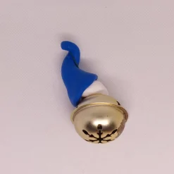 Handgefertigte Weihnachtsschellen mit Polymer-Clay-Wichteln – große Deko-Glocken, 2 Wichtel frei wählbar