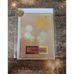 Handgefertigte Weihnachtskarte Lichterglanz - inkl. Einlegeblatt & Umschlag