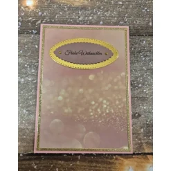 Handgefertigte Weihnachtskarte Frohe Weihnachten - inkl. Einlegeblatt & Umschlag