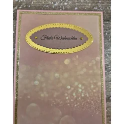 Handgefertigte Weihnachtskarte Frohe Weihnachten - inkl. Einlegeblatt & Umschlag