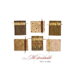 handgefertigte Weihnachtstüten Geschenkverpackung Sterne Stoffbeutel wieder verwendbar personalisiert