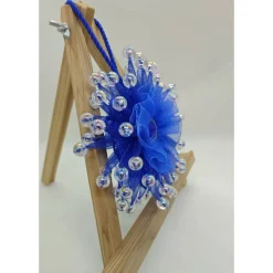 Handgefertigter Anhänger „Winterstern – Königsblau“, Weihnachtsstern