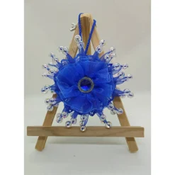 Handgefertigter Anhänger „Winterstern – Königsblau“, Weihnachtsstern