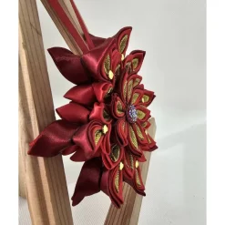 Handgefertigter Weihnachtsstern in Braun-Gold, Durchmesser ca. 10-11 cm