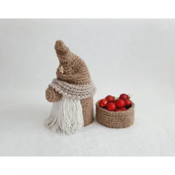 Handgefertigter Weihnachtswichtel aus Jute mit Innenfach für Geschenke