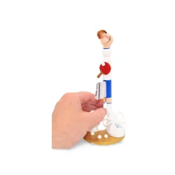 Handgefertigtes Geldgeschenk Tischtennisspieler – Originelle Holzfigur zum Geburtstag