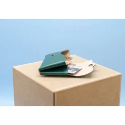 Handgefertigtes Leder Portemonnaie für Frauen und Männer cir. 11x7x1,5cm - Kleiner Kartenhalter