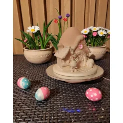 Handgefertigtes LED-Osterhasenhaus – Magische Oster-Deko aus PLA