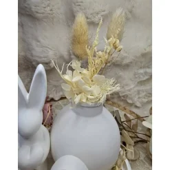 Handgefertigtes Raysin Oster-Set mit Hase, Ei & Vase auf Dekoteller