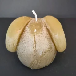 Handgegossene Kerze „Hörner-Schädel“ – Unikat aus recyceltem Wachs – Gothic & Fantasy Deko