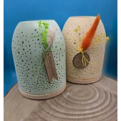 Handgegossene Raysin-Lichtkuppel in Pastell – Einzigartige Deko & sanftes Licht für dein Zuhause / gross /Punkte