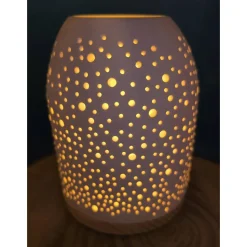 Handgegossene Raysin-Lichtkuppel in Pastell – Einzigartige Deko & sanftes Licht für dein Zuhause / gross /Punkte