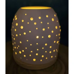 Handgegossene Raysin-Lichtkuppel in Pastell – Einzigartige Deko & sanftes Licht für dein Zuhause / mittel /Punkte