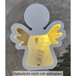 Handgegossener Schutzengel aus Raysin in Pastell – Einzigartige Deko & sanftes Licht
