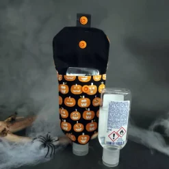 Handgel- / Desinfektionsmittel-Tasche | Kürbisse - Handmadetasche Accessoire für Halloween