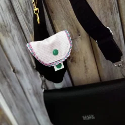 Handgel- / Desinfektionsmittel-Tasche | JOSI – Handmadetasche mit dekorativer Borte | Accessoire für Oktoberfest