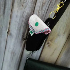 Handgel- / Desinfektionsmittel-Tasche | JOSI – Handmadetasche mit dekorativer Borte | Accessoire für Oktoberfest