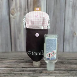 Handgel- / Desinfektionsmittel-Tasche | HANDLY – Handmade mit Plott & Spitze