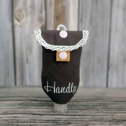 Handgel- / Desinfektionsmittel-Tasche | HANDLY – Handmade mit Plott & Spitze