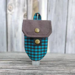 Handgel- / Desinfektionsmittel-Tasche | JEFF – Handmade Karo-Look | Accessoire für Oktoberfest