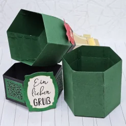 Handgemachte 3D Geschenkbox "Sektflasche" | Kreative Verpackung für Geld & Gutscheine | individualisierbar | Ca. 21cm