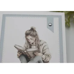 Handgemachte Glückwunschkarte zur Jugendweihe - moderne Jugendweihekarte