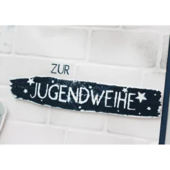 Handgemachte Glückwunschkarte zur Jugendweihe - moderne Jugendweihekarte