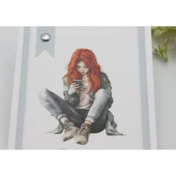 Handgemachte Glückwunschkarte zur Jugendweihe - moderne Jugendweihekarte