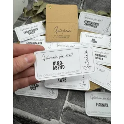 Handgemachte Gutscheine I Geschenk I Handmade I Gutscheine I Gemeinsame Zeit
