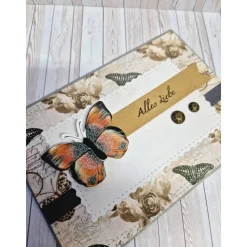 Handgemachte Karte Alles Liebe Schmetterling – Geburtstagskarte mit Umschlag