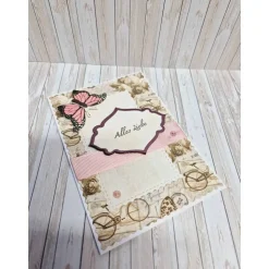 Handgemachte Karte Alles Liebe – Schmetterling rosa | Geburtstagskarte mit Umschlag