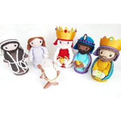 Handgemachte Krippefiguren Weihnachten – Heilige Drei Könige, Maria, Josef & Jesuskind – Unikate