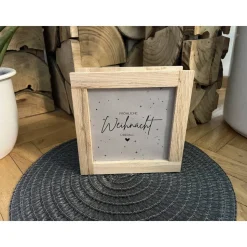Handgemachte Lichtbox aus Eichenholz / Klötzchen Leuchtrahmen Weihnachtsdeko & Geschenkidee Advent Christmas