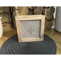 Handgemachte Lichtbox aus Eichenholz / Klötzchen Leuchtrahmen Weihnachtsdeko & Geschenkidee Advent Christmas