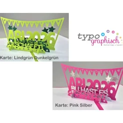 Handgemachte Pop-up Karte zum Abitur 2026 – mit individuellem 3D-Effekt