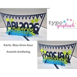 Handgemachte Pop-up Karte zum Abitur 2026 – mit individuellem 3D-Effekt